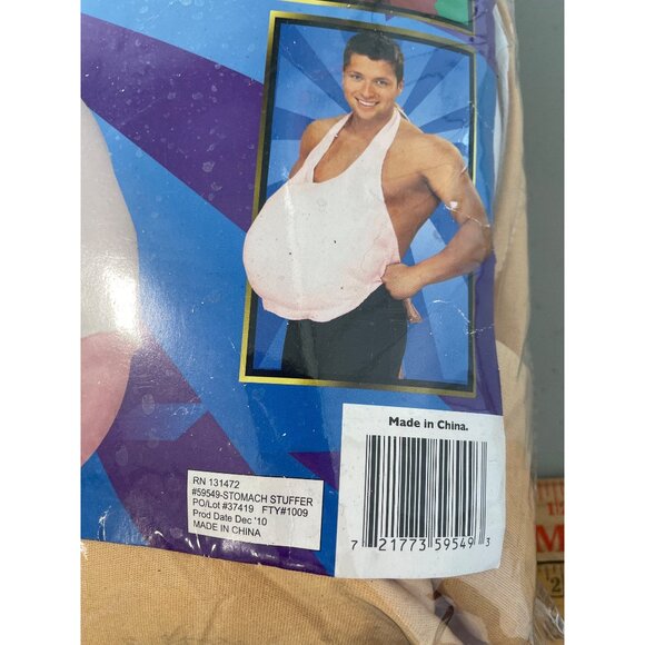 Forum Novelties Belly Stuffer Costume One Size Beige Fiber Filled Belly NEW - Picture 7 of 9